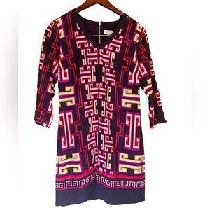 Crown & Ivy|  Geometric Pattern Shift Dress